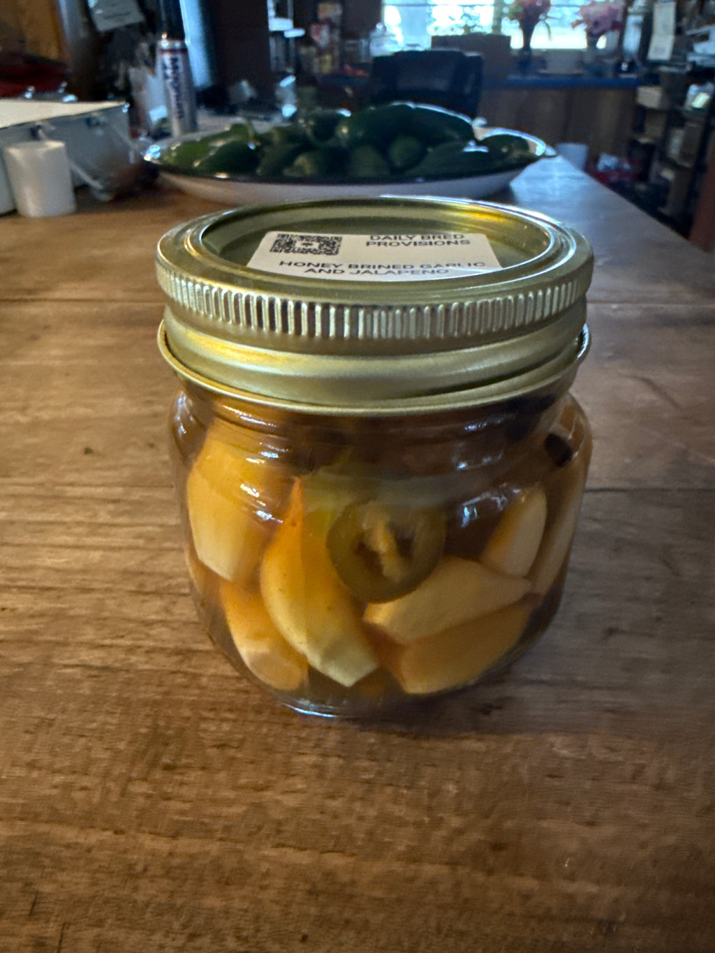Honey Brined Garlic & Jalapeños