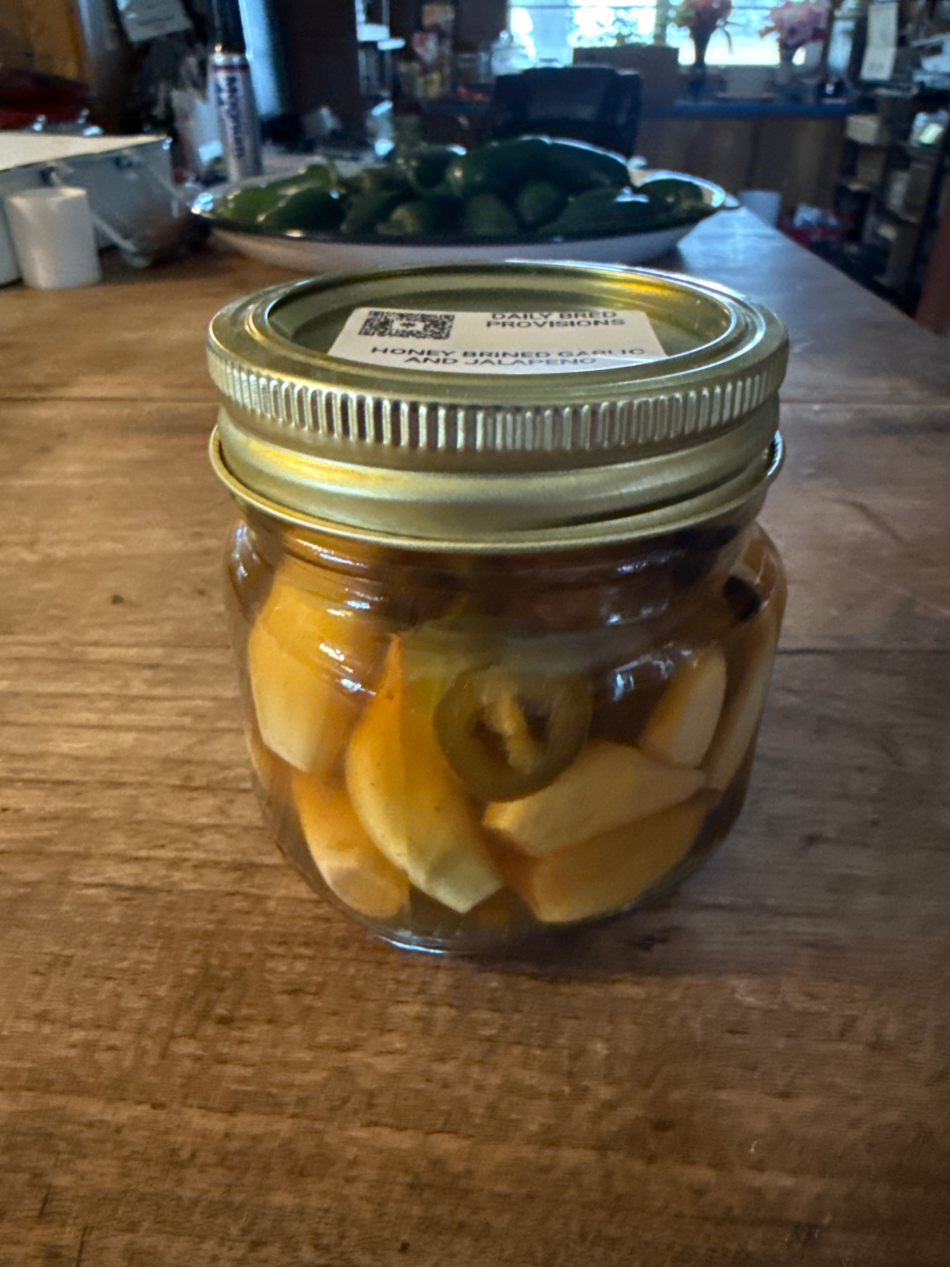 Honey Brined Garlic & Jalapeños